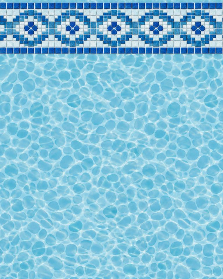 Coastal mosaic vinyl pool liner pattern inspiration